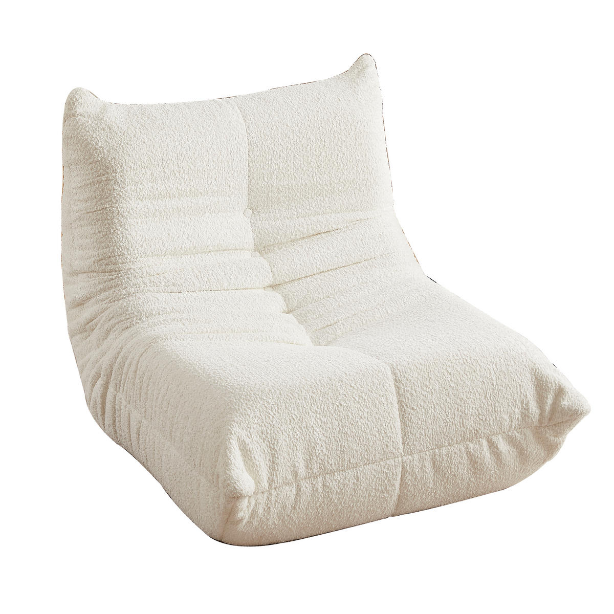 SITZSACK Ergonomischer aus Chenille & Memory-Schaum, Montagefrei - Beige, Textil (94/71/101cm) - Urban Meuble