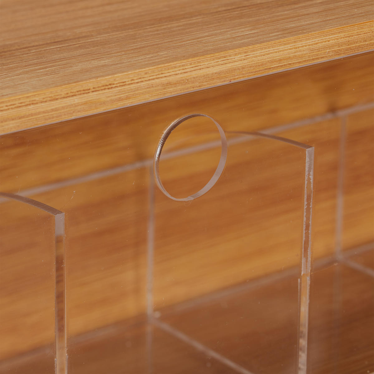 TEEBOX - Hellbraun, Holz/Kunststoff (39/11.5/8cm) - Relaxdays