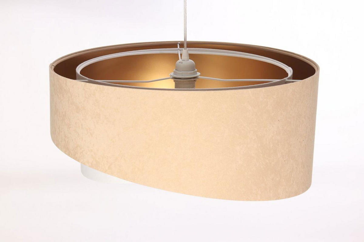 HÄNGELEUCHTE Beige 50/23 cm - Beige, Kunststoff (50/1/23cm) - ONZENO