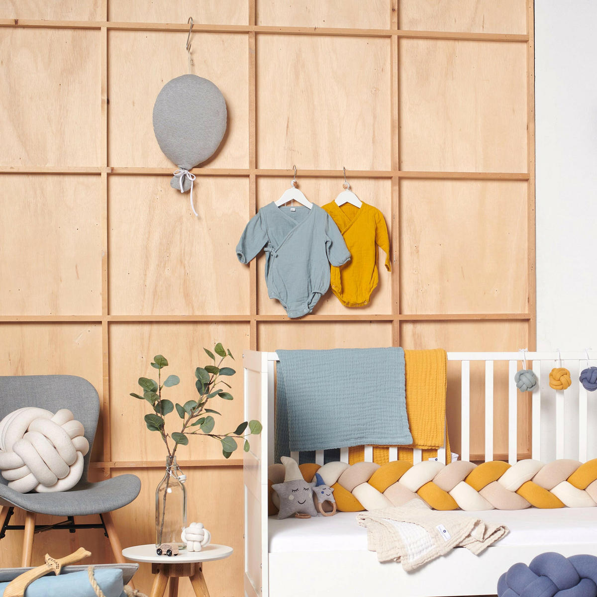 KISSEN Ballon Grau - Grau, Textil (30/25cm) - nordic coast company