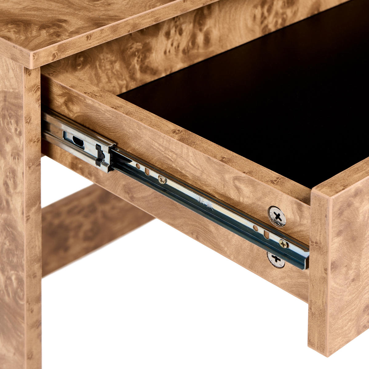 SCHREIBTISCH 110/50 cm Wurzelholz Optik Rondane - Braun, Holzwerkstoff (50/110/75cm) - Beliani