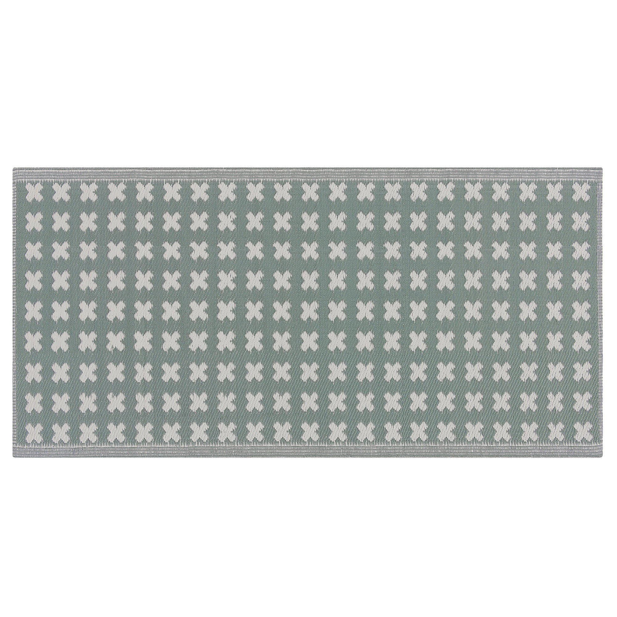 OUTDOOR-TEPPICH Rohtak 180/90 cm - Grün, Kunststoff (90/180cm) - Beliani