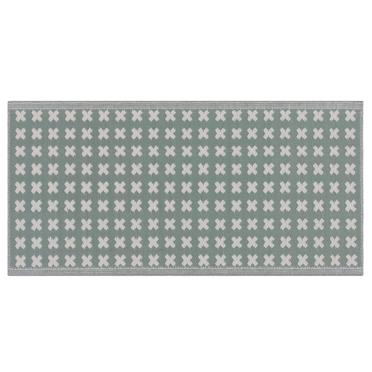 OUTDOOR-TEPPICH Rohtak 180/90 cm - Grün, Kunststoff (90/180cm) - Beliani