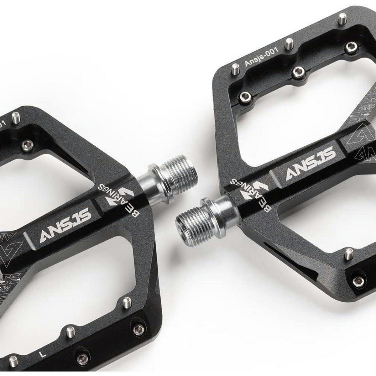 FAHRRADPEDALE Rennrad Pedale Aluminium Schwarz - Schwarz, Metall (10/1.5/120cm)