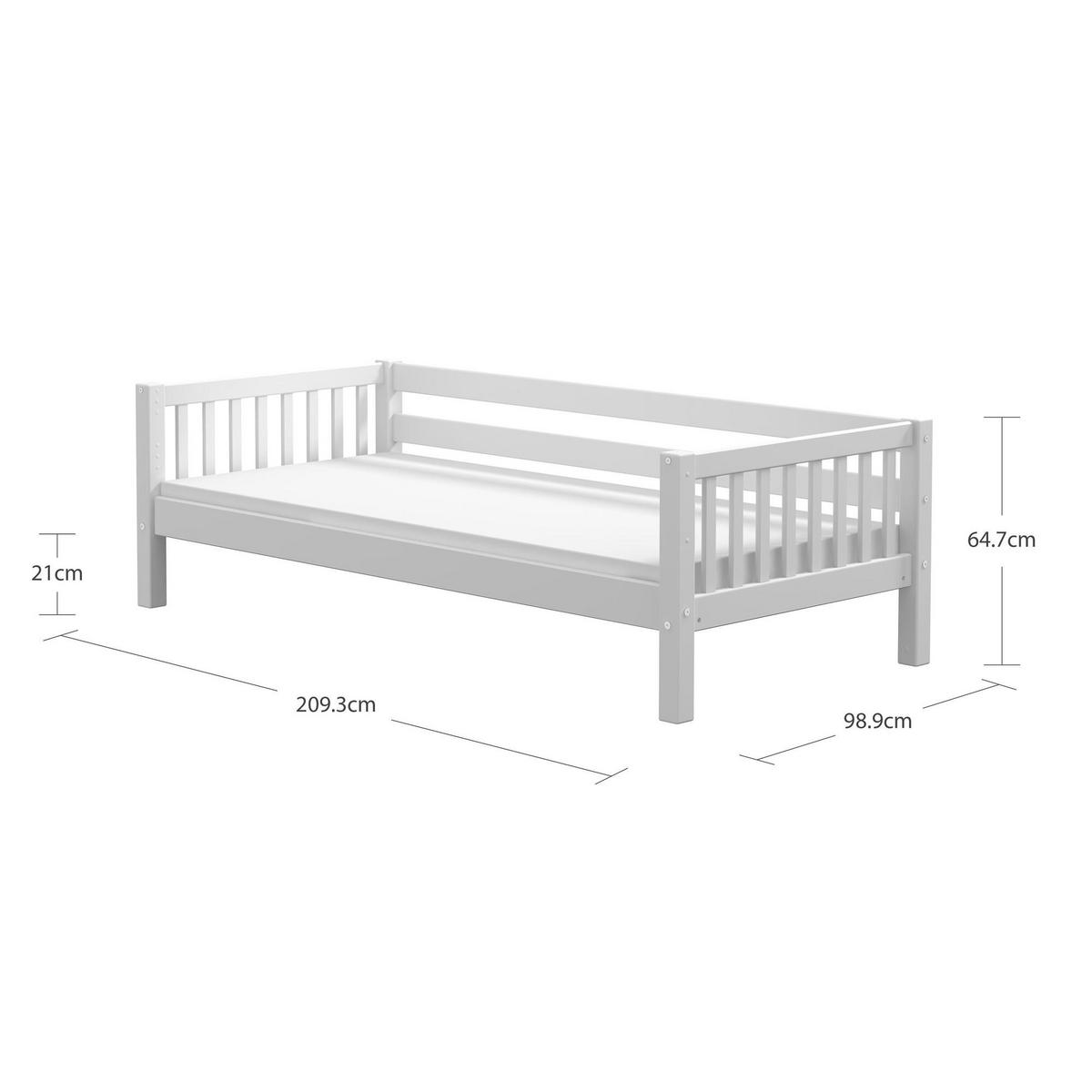 KINDERBETT NORDIC DREAM Weiß 209x99x65 cm - Weiß, Holz - FURNLUX