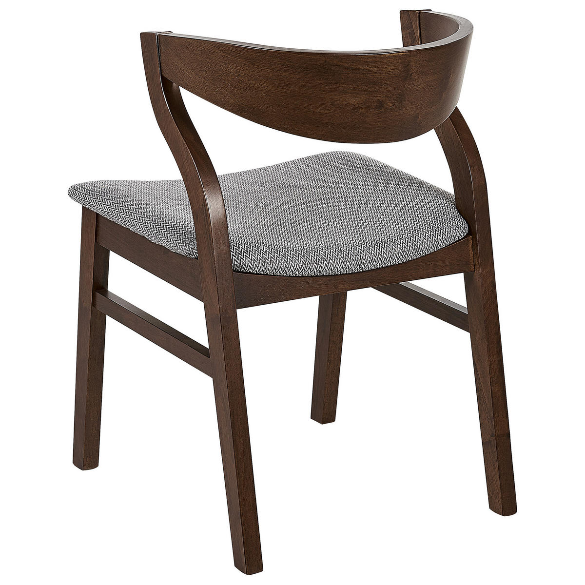 ESSZIMMERSTUHL 2er-Set Holzwerkstoff Dunkler Holzfarbton Maroa - Dunkelbraun, Holz/Textil (51/72/46cm) - Beliani