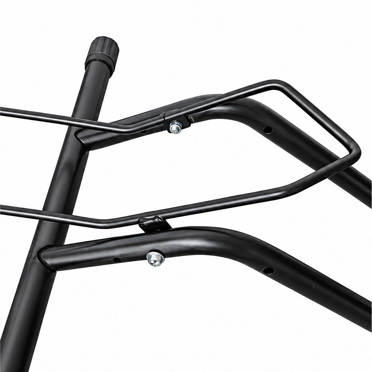 FAHRRADSTÄNDER Schwarz Boden 16-29 Zoll - Schwarz, Metall (44.5/38/41.5cm) - Relaxdays