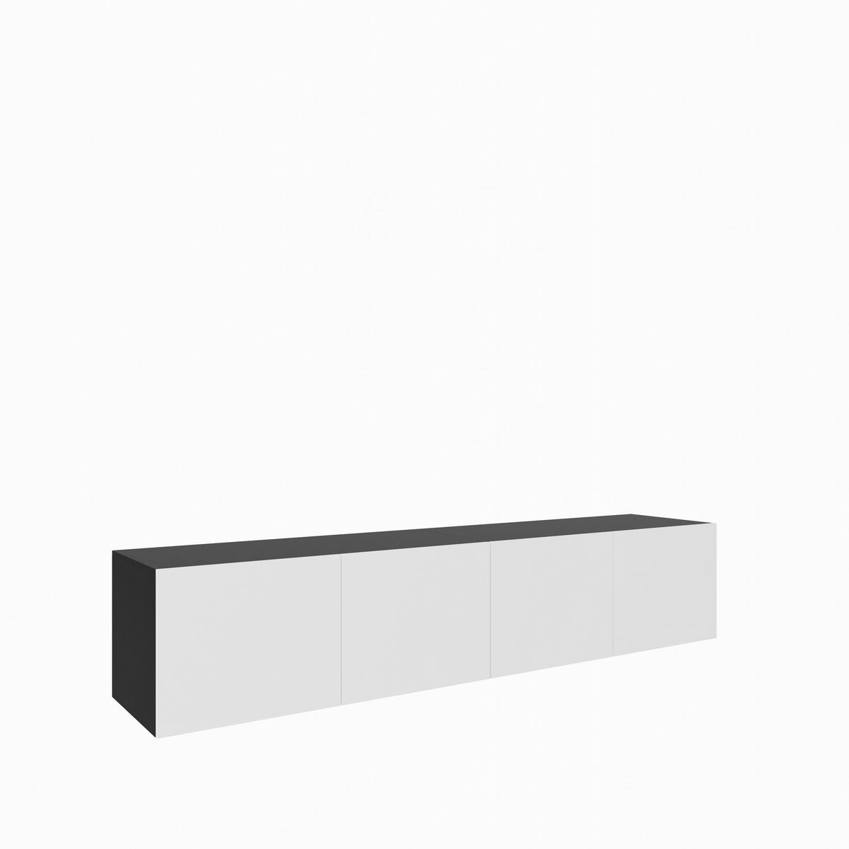 LOWBOARD MIVO 200/41/40 cm, Hängender TV-Schrank Anthrazit / Weiß - Anthrazit/Weiß, Holzwerkstoff (200/41/40cm) - MASSENO
