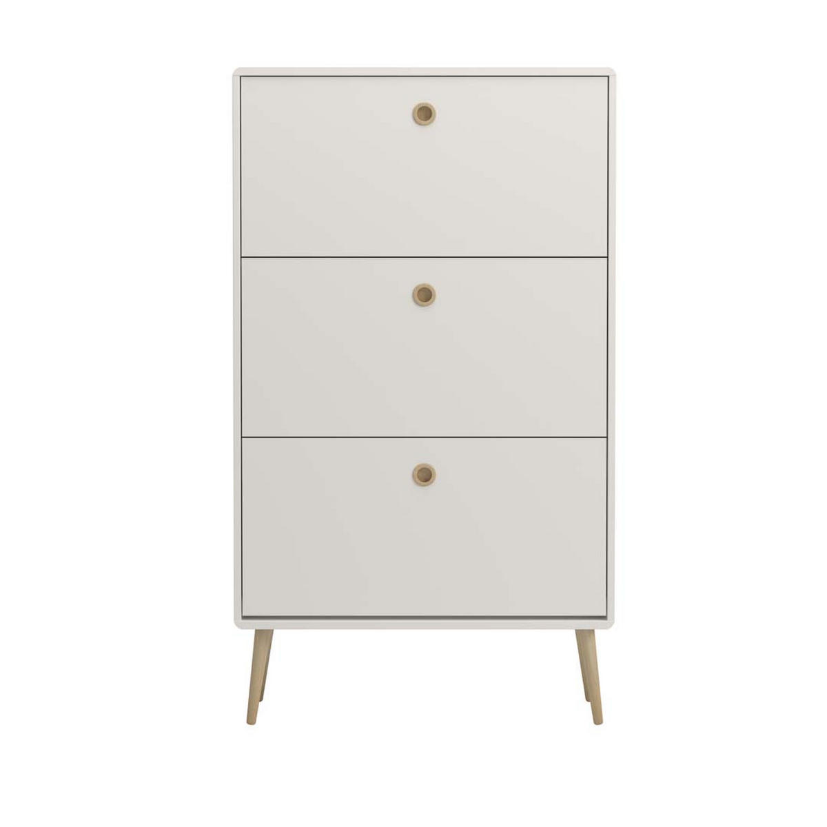 SCHUHSCHRANK Softline Weiß lackiert 164/26/141 cm - Weiß, Holzwerkstoff (164/141/26cm) - ebuy24