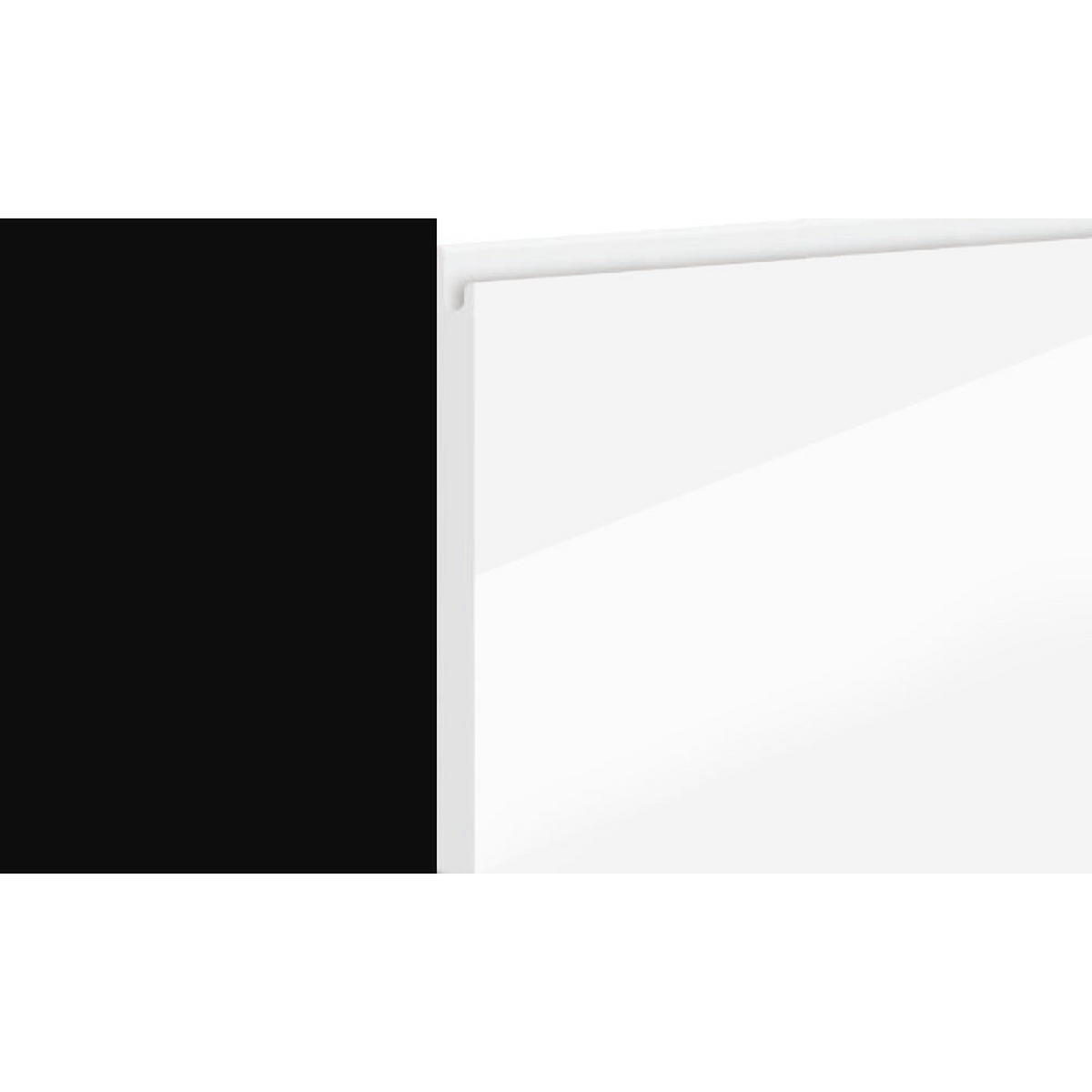 MIKROWELLENUMBAUSCHRANK Avellino W2MK/60 weiß Acryl Hochglanz / Schwarz 60 / 32,5 / 72cm - Weiß Hochglanz/Schwarz, Holz/Holzwerkstoff (60/72/32.5cm) - Feldmann-Wohnen