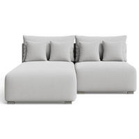 ECKSOFA Ronni Bouclé-Stoff Grau Links - Grau, Holz/Textil (206/190cm) - Graingold