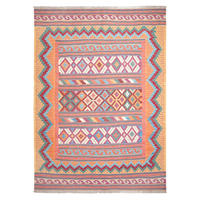 HANDWEBTEPPICH Sumak Sirdjan Mehrfarbig 219/155 cm Schurwolle - Multicolor, Textil (155/219cm) - Looma