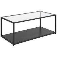 COUCHTISCH Glas schwarz rechteckig Medora - Schwarz, Glas (54/100/42cm) - Beliani