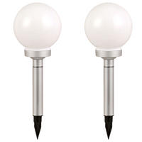 LED AUSSENLEUCHTE Weiß Kunststoff 2er Set - Weiß, Kunststoff (15/15/42.5cm)