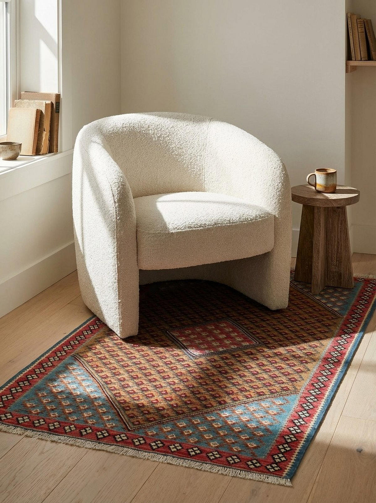 HANDWEBTEPPICH Kelim Senneh Braun 157/100 cm Schurwolle - Braun, Textil (100/157cm) - Looma
