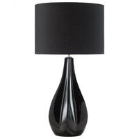 TISCHLAMPE Santee 32/32/60 cm - Schwarz, Keramik (32/32/60cm) - Beliani