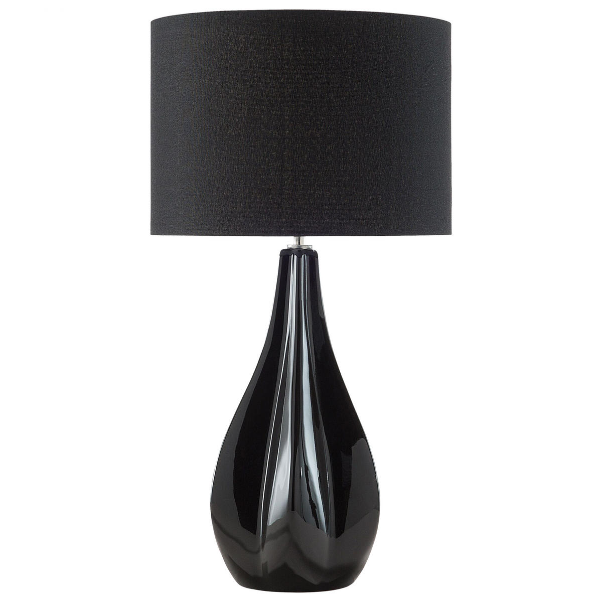 TISCHLAMPE Santee 32/32/60 cm - Schwarz, Keramik (32/32/60cm) - Beliani