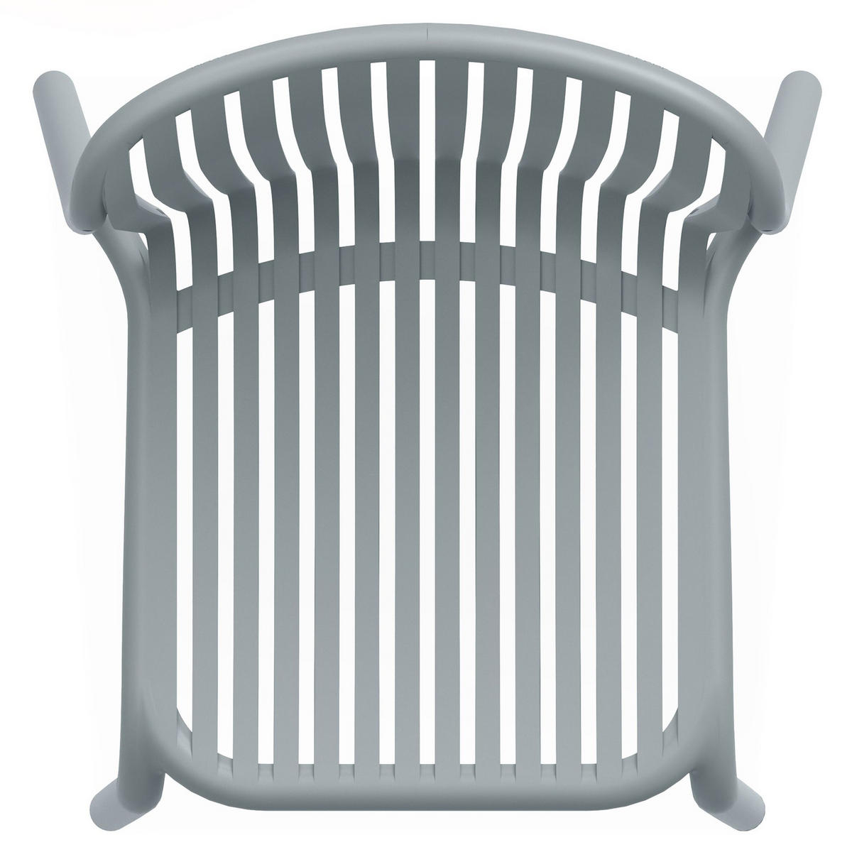 GARTENSTUHL FICCARI 2-er Set, Grau - Grau, Kunststoff (52/82.5/53cm) - KONSIMO®