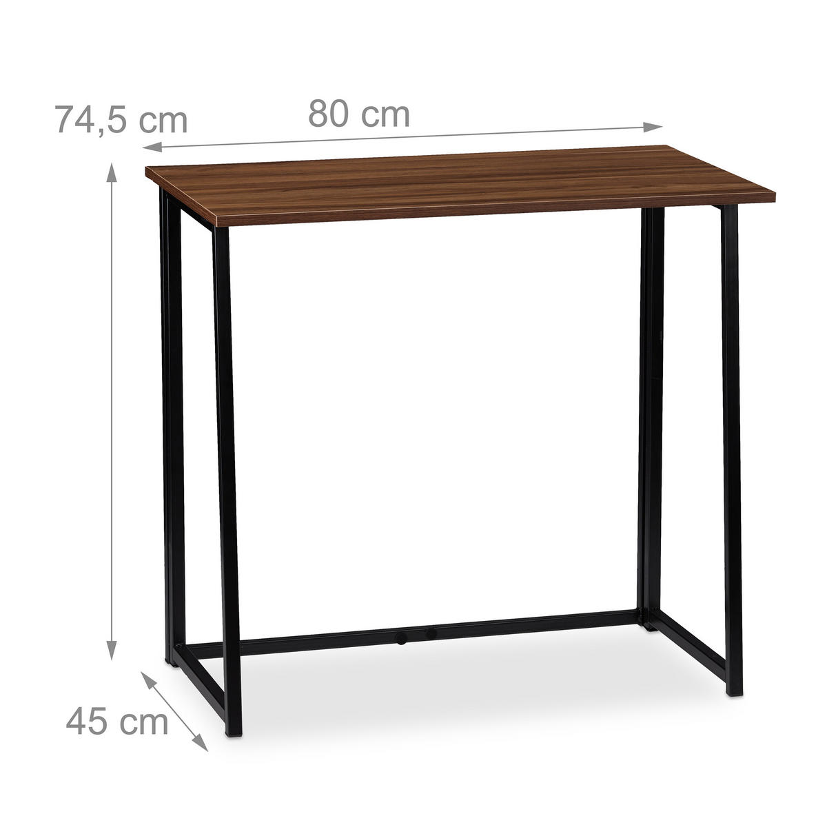 SCHREIBTISCH - Multicolor, Holzwerkstoff/Metall (45/80/74.5cm) - Relaxdays
