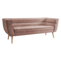 SOFA Bal 3 - Naturfarben/Rosa, Holz/Textil (182/75/74cm) - MIRJAN24