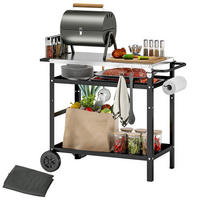 GRILLWAGEN 3-Etagen DE-10046 Schwarz - Schwarz, Metall (52/80/100cm) - ComfortXL