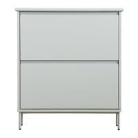 SCHUHKIPPER Kuma Grau 80 cm x 90.5 cm - Grau, Holzwerkstoff (80/90/20cm) - Kenay Home