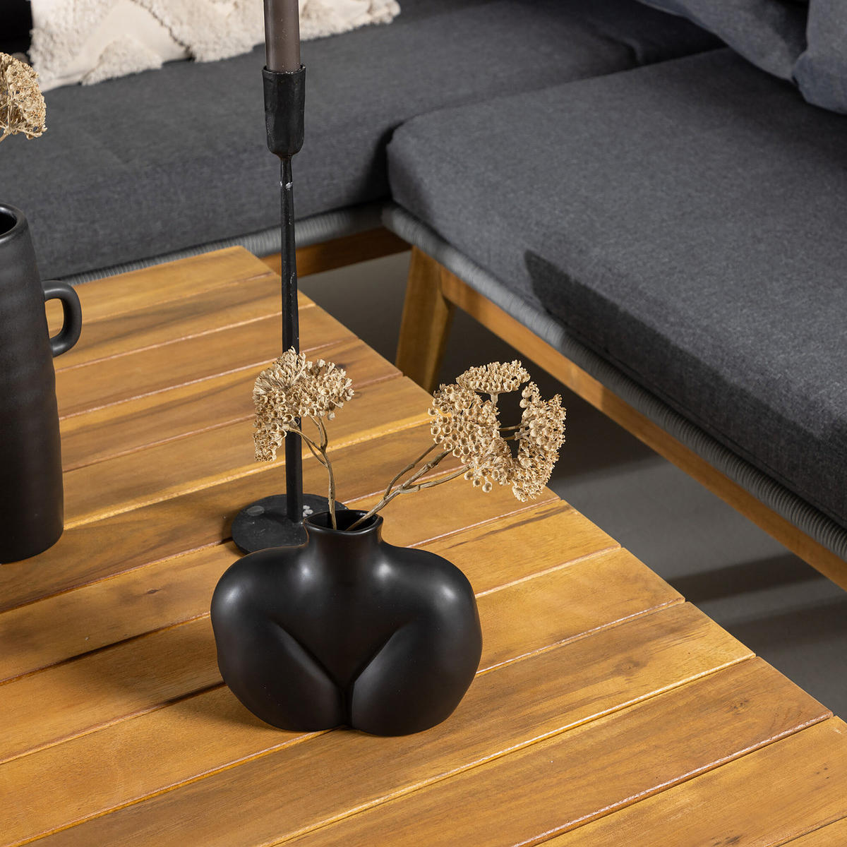 LOUNGESET - 2-teilig - Grau, Textil - home24