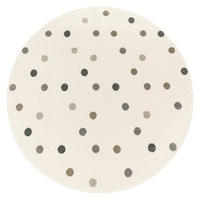 KINDERTEPPICH Punkte Kinderzimmer schmutzabweisend Beige Rund 200D - Beige, Textil (200/200cm) - KADIMA DESIGN