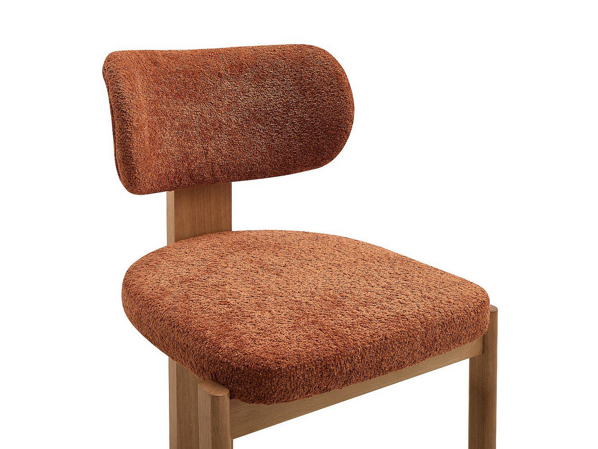 STUHL - 56 cm x 60 cm - holz - terracotta Wilana - Terracotta, Holz/Holzwerkstoff (56/85/60cm) - Vente-Unique