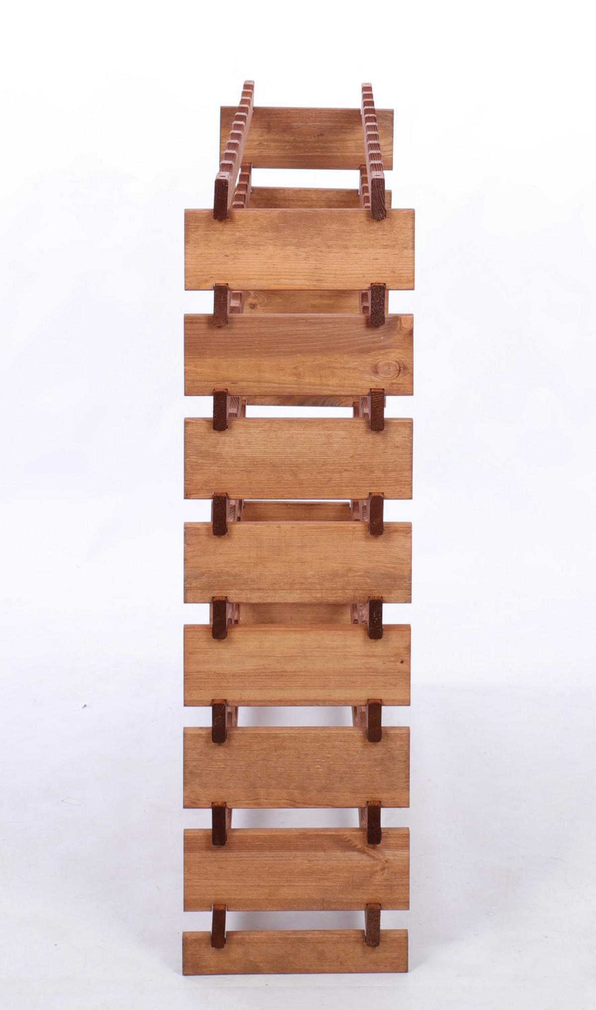 WEINREGAL VINOTECA FLEX PRO HxBxT 107x103x28cm 80 Flaschen auf 8 Ebenen Braun geölt - Braun, Holz (103/107/28cm) - PROREGAL