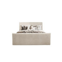 BOXBETT mit Bettkasten und Topper LAMM Stoff Sven Hellbeige 120x200 cm H3-Bonell - Creme, Holzwerkstoff (120/200cm) - Kaiser Möbel