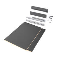 SCHUBLADEGARNITUR Vertex für Küche oder Badezimmer, 93 mm hoch, mit Einlegeböden, Modul 900 mm, Anthrazitgrau - Anthrazit, Metall (88.5/8/53cm) - EMUCA