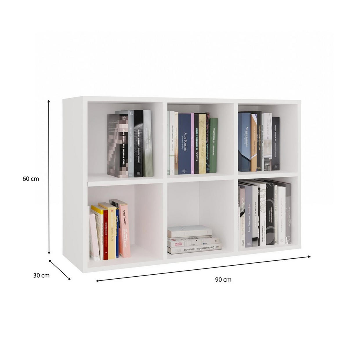 BOKHYLLOR Vit 90/65/30 - Vit, Träbaserade material (90/65/30cm) - RAUMHIRSCH FURNITURE