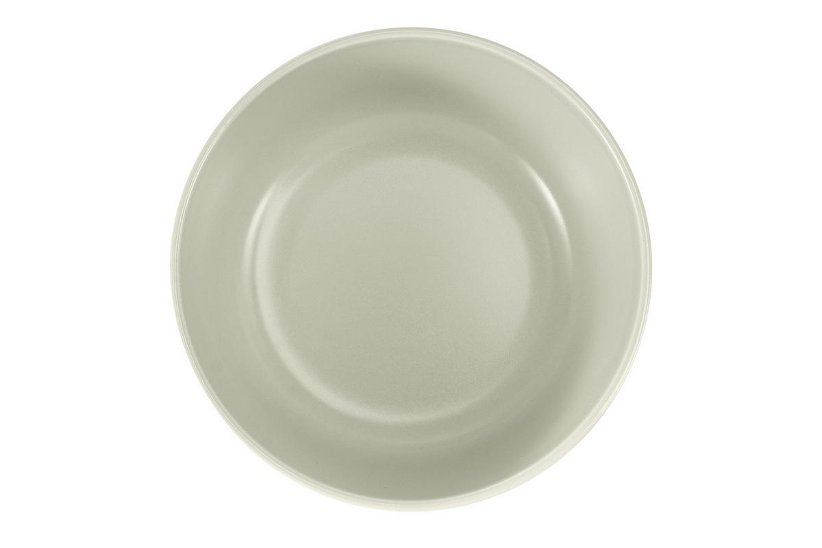SCHÜSSEL-SET VICTO 6 Personen 6-tlg, matt beige/grün/grau - Hellgrün, Keramik - KONSIMO®