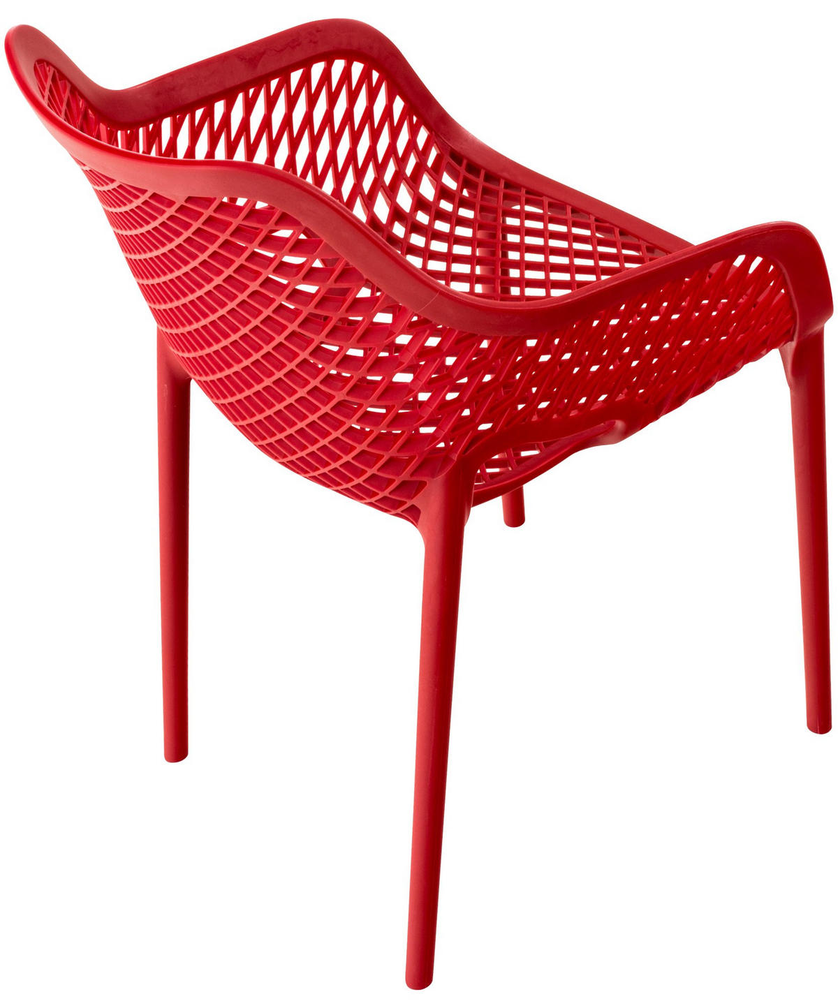 GARTENSTUHL Kunststoff Rot - Rot, Kunststoff (57/81/60cm) - CLP