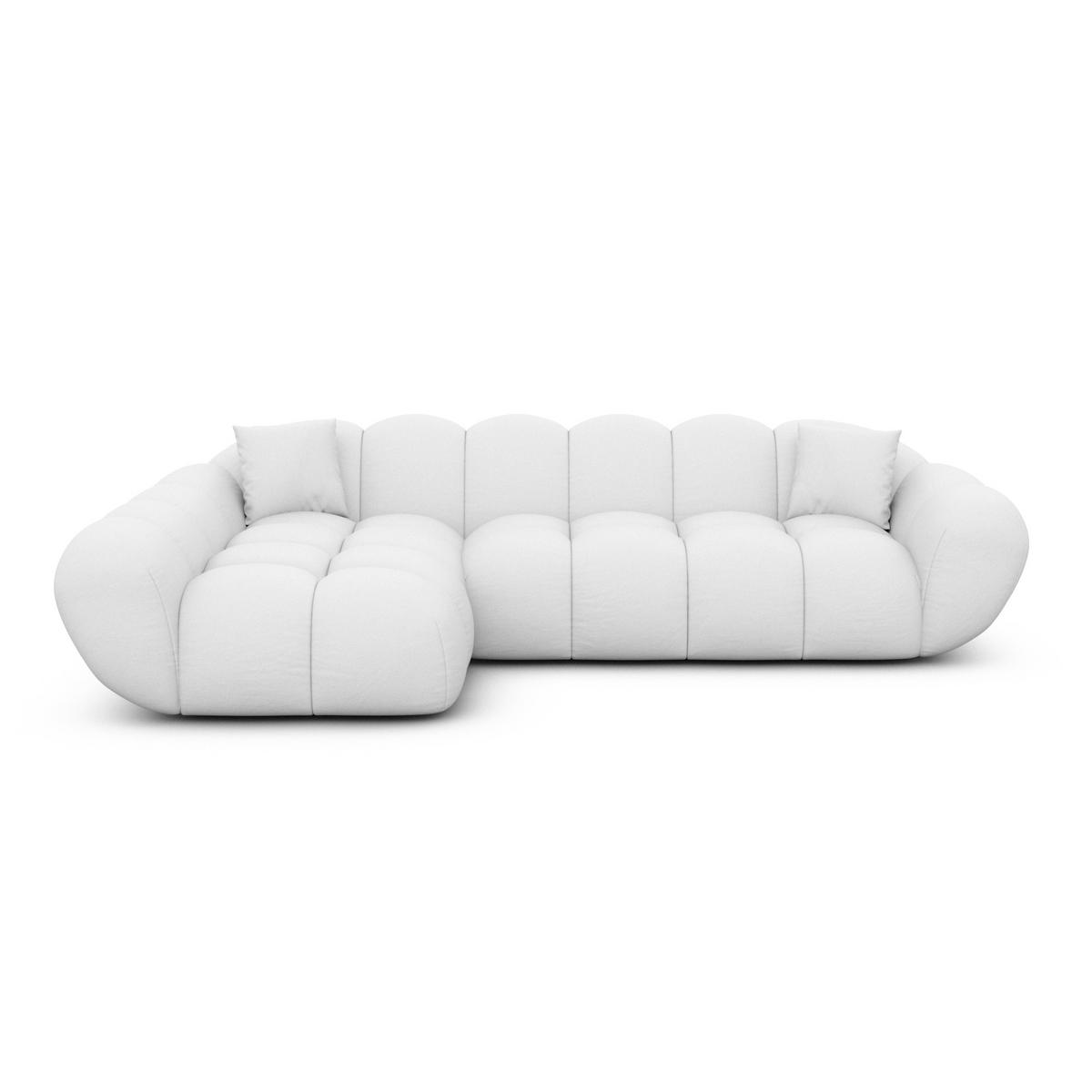 ECKSOFA Liva Weiß Kunstleder L-Form Links - Weiß, Kunststoff (265/160cm) - VAROYAL
