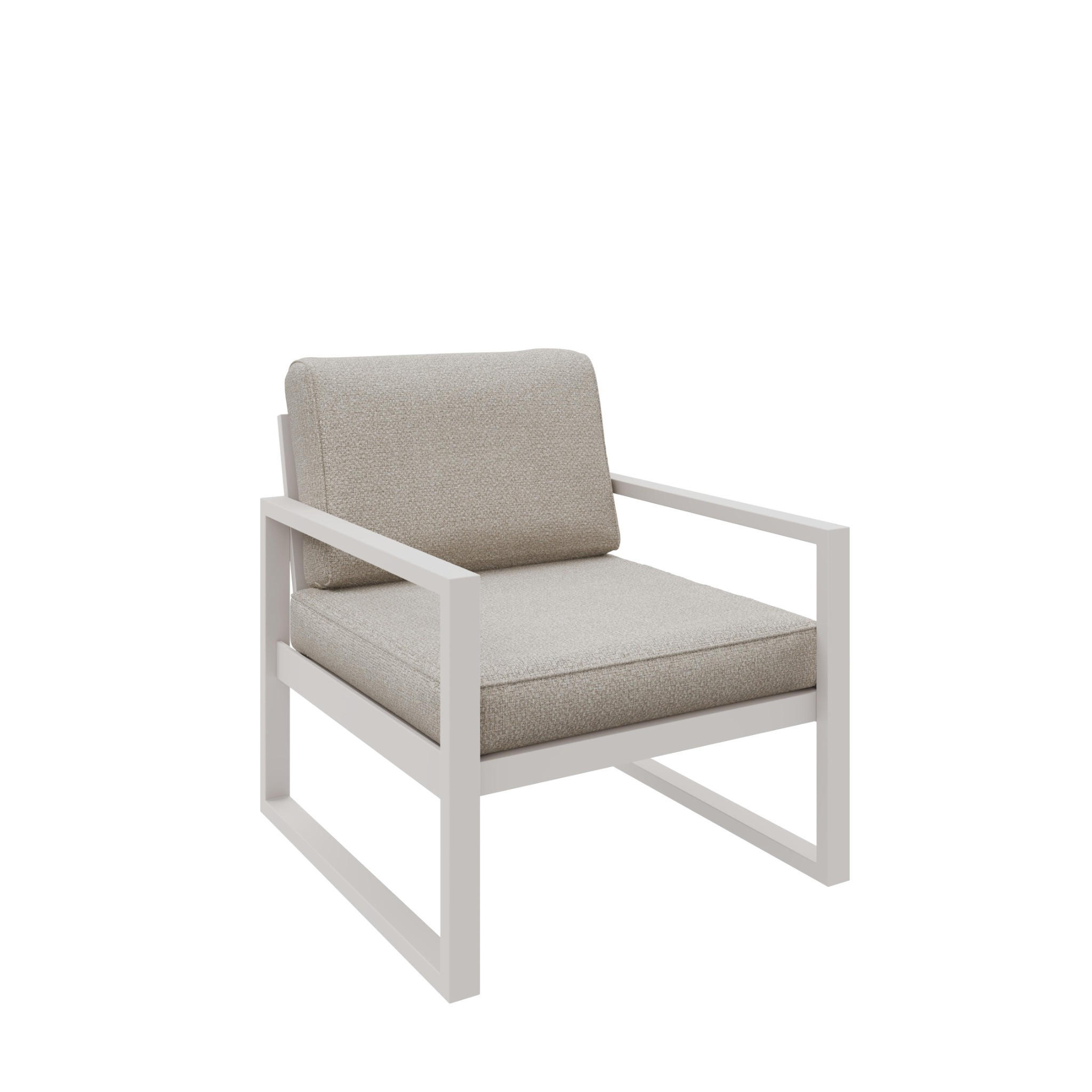 GARTENSESSEL Madera 76x80 cm, kaschmir, ecru - Kaschmir/Ecru, Kunststoff/Metall (76/86/80cm) - Margaret Hadas24
