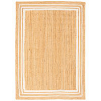 NATURFASER TEPPICH JUTE SALSA BORDÜRE - Creme, Textil (140/200cm) - Pergamon