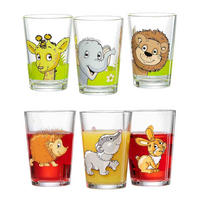 KINDERGLÄSER Dschungeltiere Waldtiere bunt 205 ml 6er Set - Multicolor, Glas (0.205L) - Ritzenhoff Breker