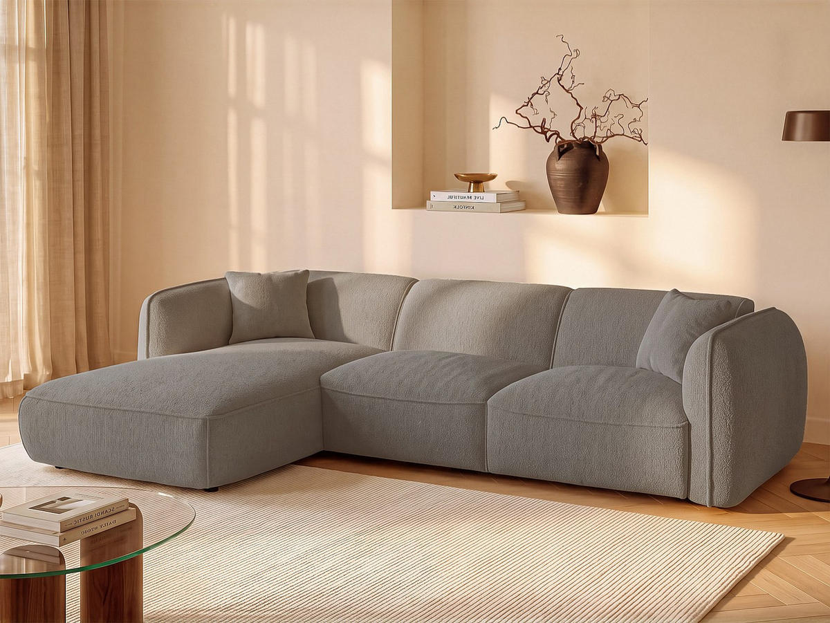 SCHLAFSOFA - 5 Personen - stoff - taupe Camilio - Taupe, Textil (274/74/174cm) - Vente-Unique
