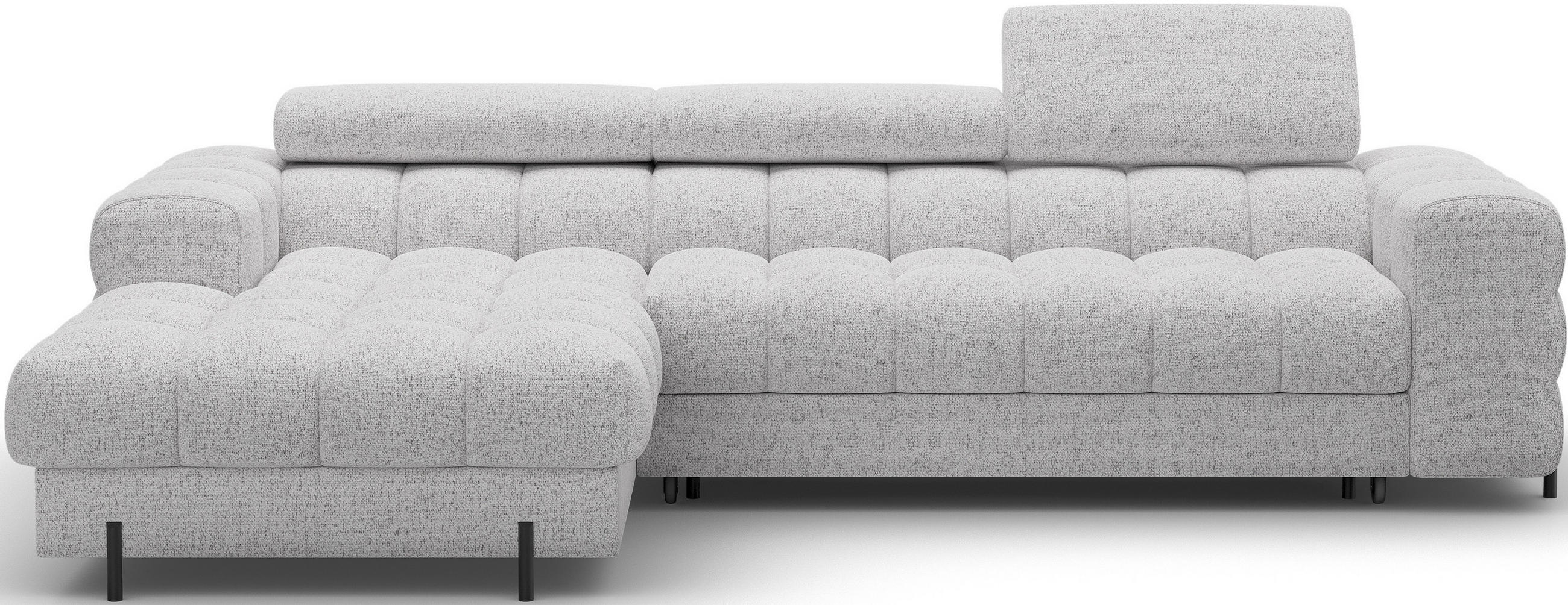 ECKSOFA FELRO mit Schlaffunktion, Bettkasten & verstellbaren Kopfstützen – Modernes Premium-Ecksofa in L-Form - Grau, Kunststoff (285/181cm) - Wohnideebilder