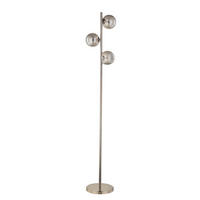 STEHLEUCHTE - Metall - Grau, Glas/Metall (28/28/153cm) - home24