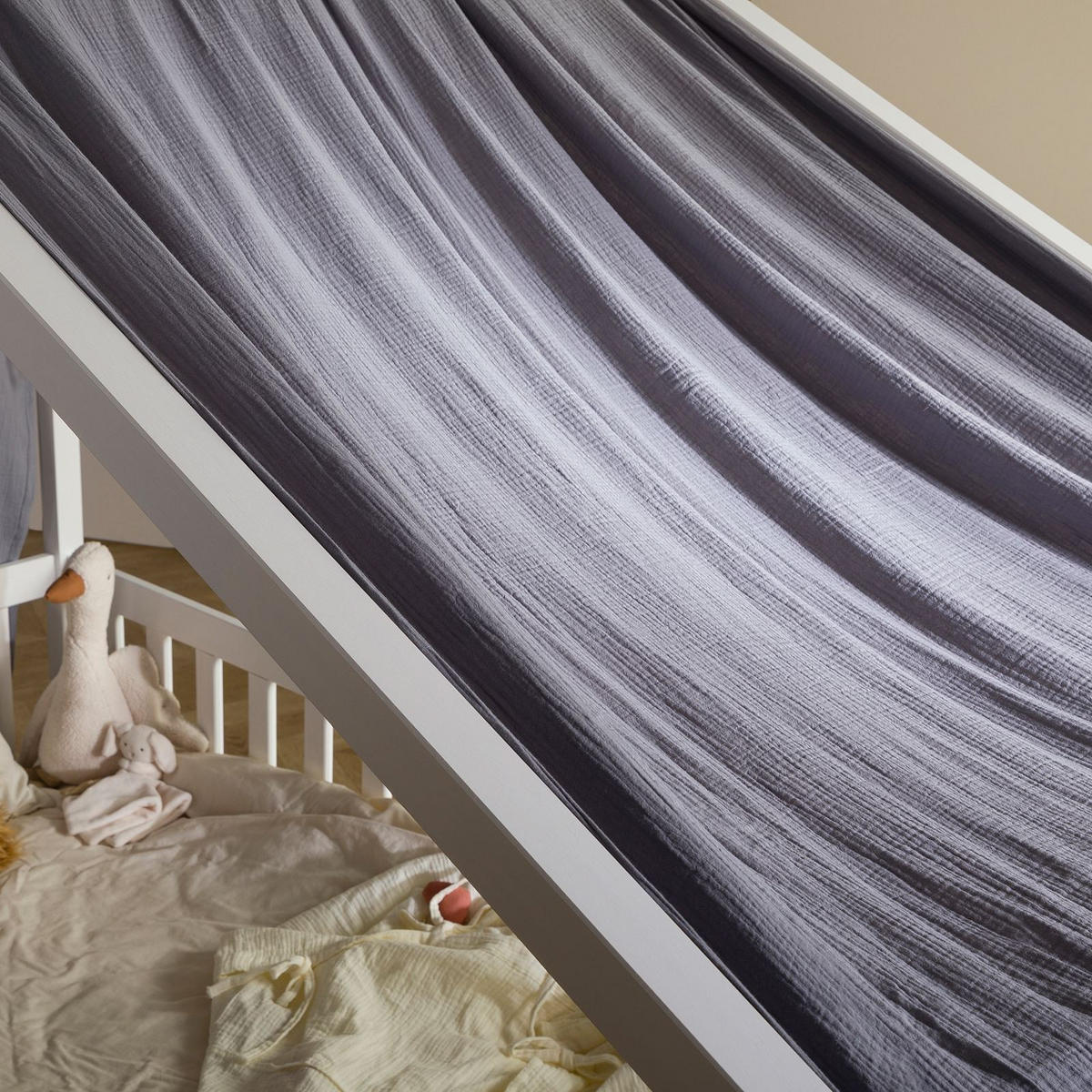 HAUSBETT-HIMMEL LIAN grau - Grau, Textil - IDIMEX