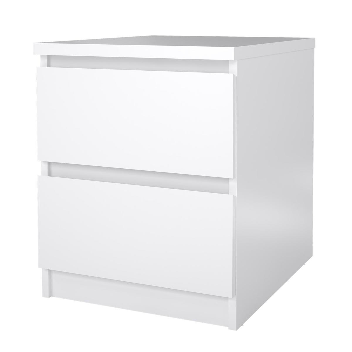 NACHTSCHRANK weiß hochglanz - Weiß, Holzwerkstoff (40/50/50cm) - ebuy24
