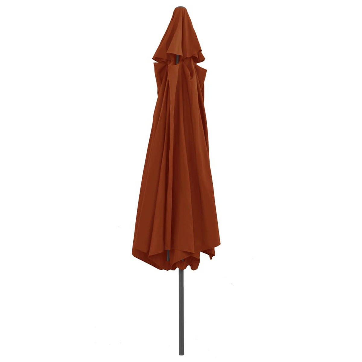SONNENSCHIRM Mit Metall-Mast 390 Cm Terrakotta - Braun, Textil (390/390cm) - vidaXL