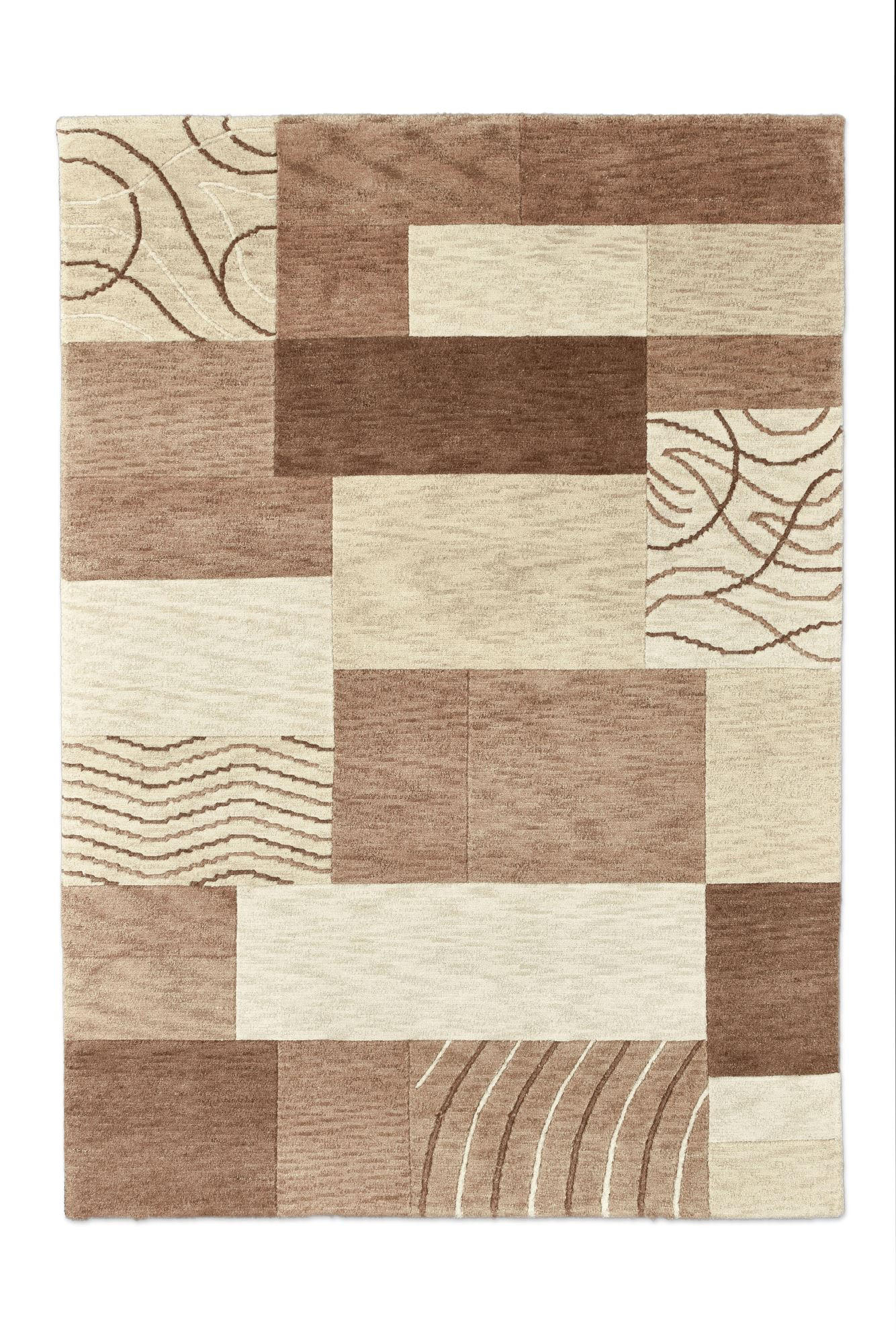Theko Handknüpfteppich Braun 120x180 cm