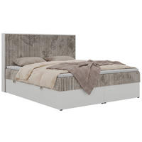 BOXSPRINGOVÁ POSTEĽ TRAVIT 140/200 - Světle hnědá Manšestr - Topper Visco - H4 (tvrdý) - svetlohnedá/čierna, textil/plast (140/200cm) - MKS