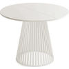 ESSTISCH Naro rund ausziehbar mit Lamellen-Metallgestell in Beige Kaschmir, Beige Cashmere 120-200/120/76 cm - Kaschmir/Beige, Holzwerkstoff/Metall (120/120/76cm) - WFL GROUP