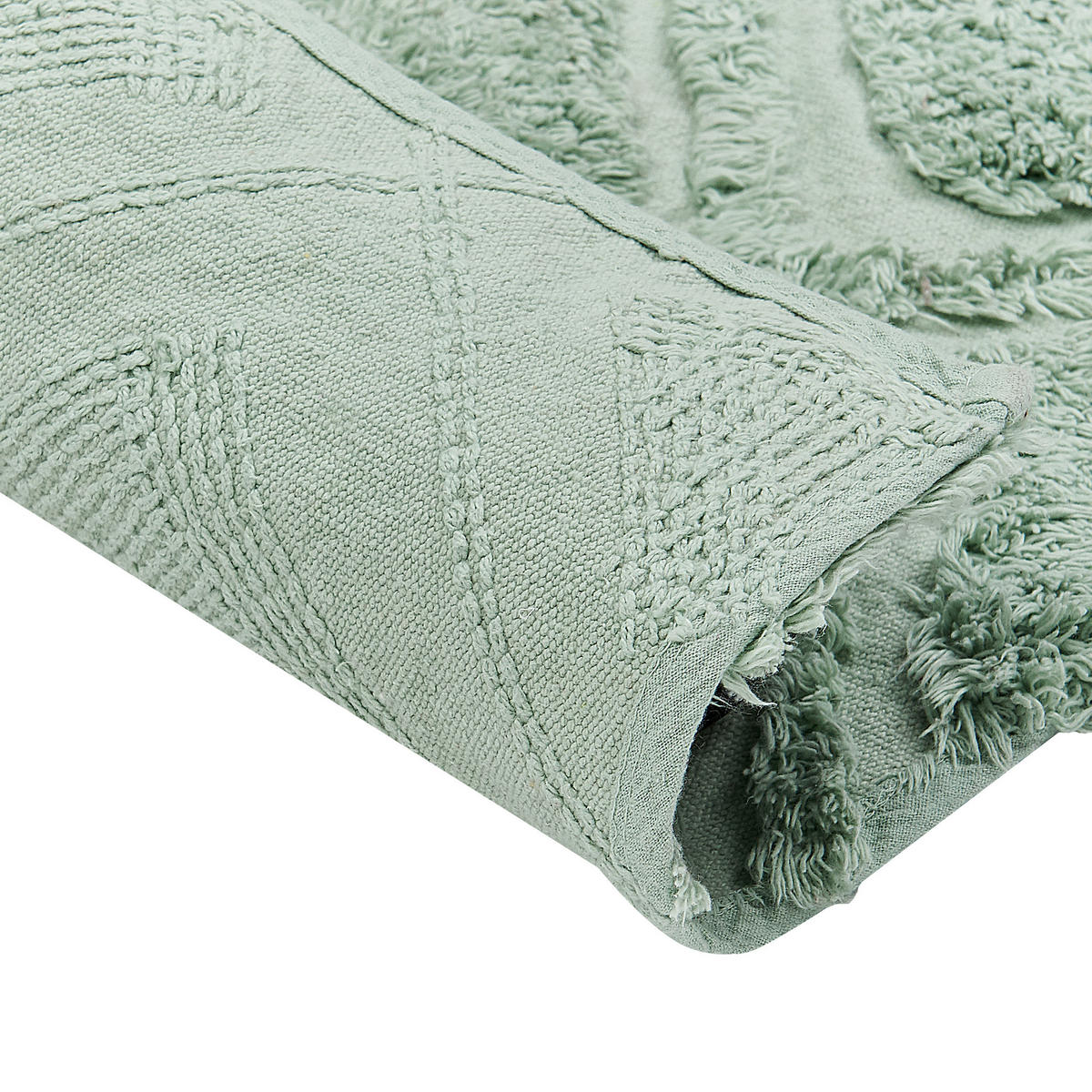 KORTLUGGAD MATTA Hatay 230/160 cm - Grön, Textil (160/230cm) - Beliani