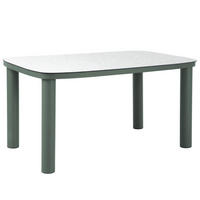 GARTENTISCH, Grün - Grün, Metall (150/90/75cm) - Oviala